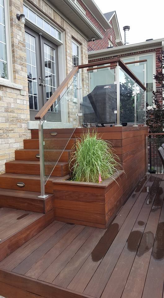 ipe pool deck toronto pergola cabana porch