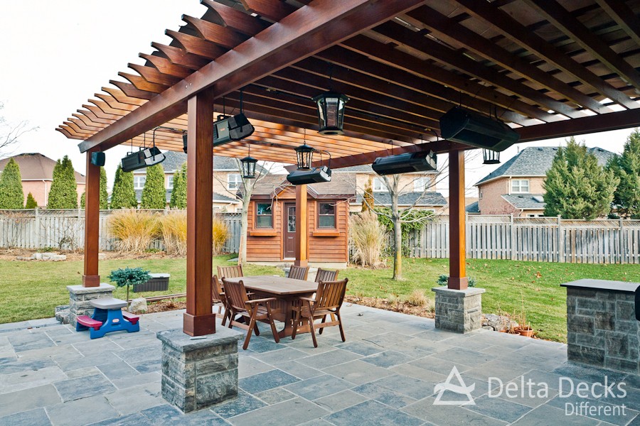 pergola cabana Ipe decks Builder contractor delta decks toronto