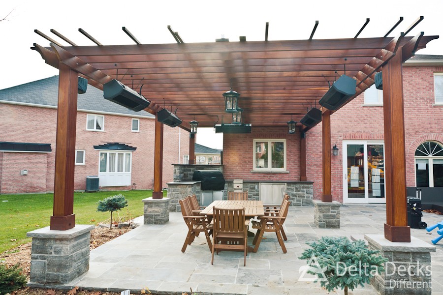 pergola cabana Ipe decks Builder contractor delta decks toronto