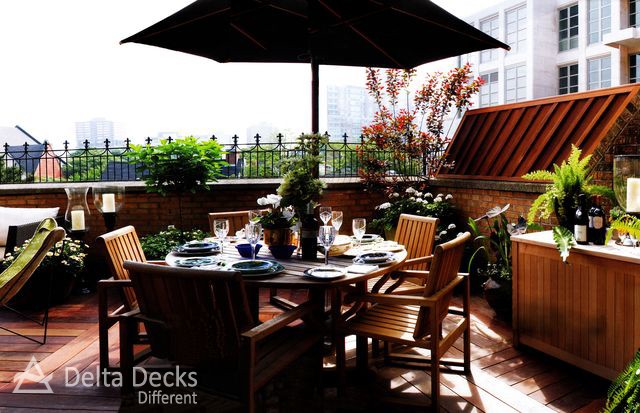 Rooftop Ipe decks Builder contractor delta decks toronto